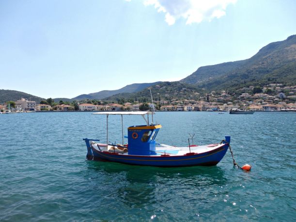 boat in vathy_ithaca_greece